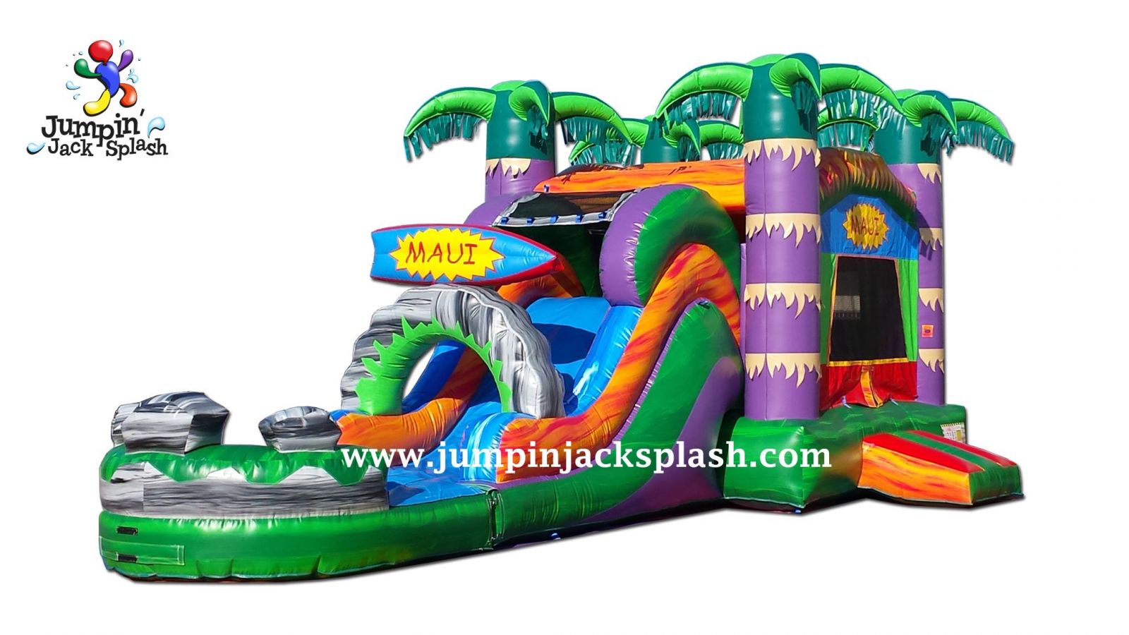Maui Bounce House Slide Combo Jumpin Jack Splash Utah